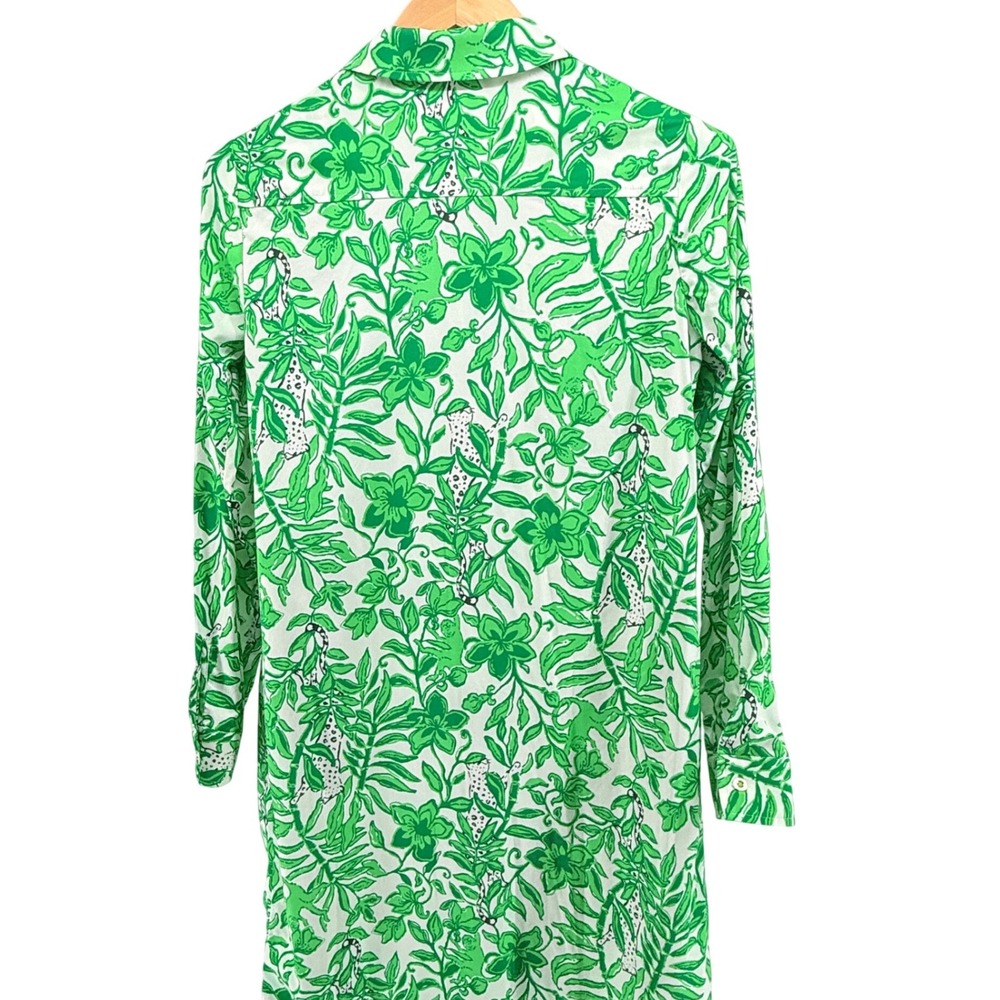 Lilly Pulitzer  Kindra Dress in Fiddle Leaf Green Lil Escape Plan Size Sam - Picture 6 of 11